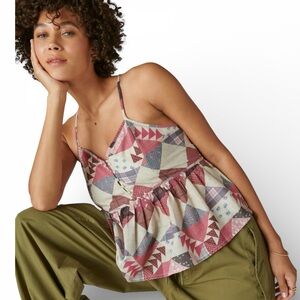 Lucky Brand x Laura Ashley Printed Patchwork Cami, Medium